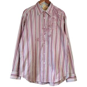 Robert Graham Men's Embroidered Button Down Long Sleeve Cowboy Dress Shirt
